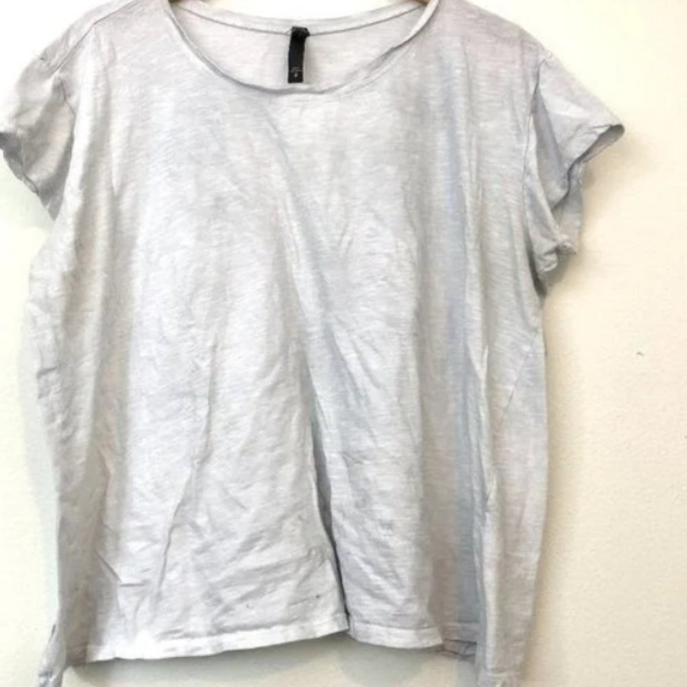 Plus Size Off White Short Sleeve 100% Cotton T-Shirt Tee POOR CONDITION